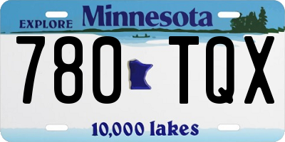 MN license plate 780TQX