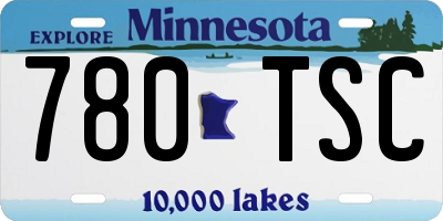 MN license plate 780TSC