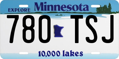 MN license plate 780TSJ