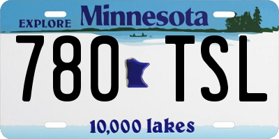 MN license plate 780TSL