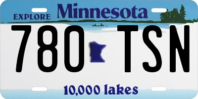 MN license plate 780TSN