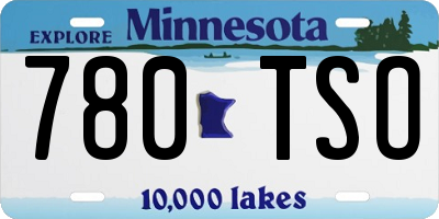 MN license plate 780TSO