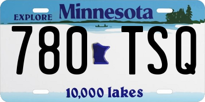 MN license plate 780TSQ