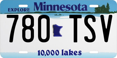 MN license plate 780TSV