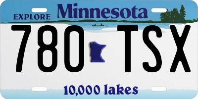 MN license plate 780TSX