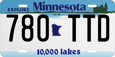 MN license plate 780TTD