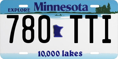 MN license plate 780TTI