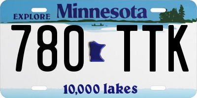 MN license plate 780TTK