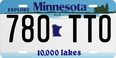 MN license plate 780TTO
