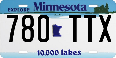 MN license plate 780TTX