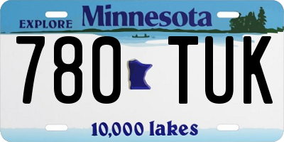 MN license plate 780TUK
