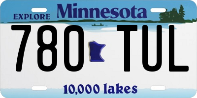 MN license plate 780TUL