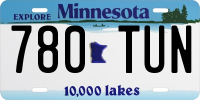 MN license plate 780TUN