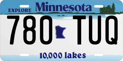 MN license plate 780TUQ