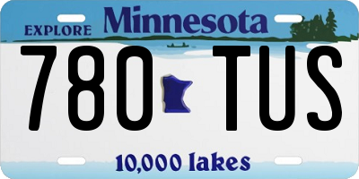 MN license plate 780TUS