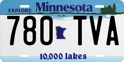 MN license plate 780TVA