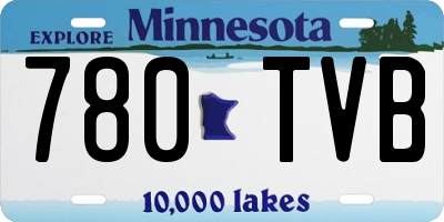 MN license plate 780TVB