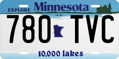 MN license plate 780TVC