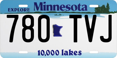 MN license plate 780TVJ