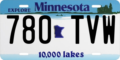 MN license plate 780TVW