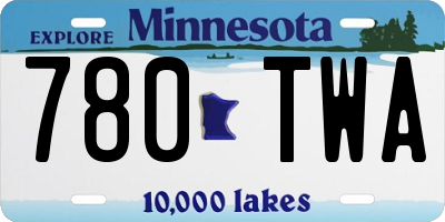 MN license plate 780TWA