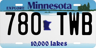 MN license plate 780TWB