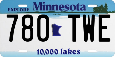 MN license plate 780TWE