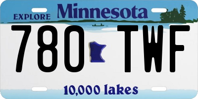 MN license plate 780TWF