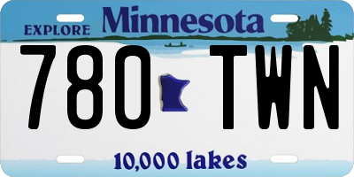 MN license plate 780TWN