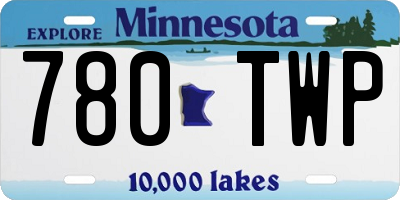 MN license plate 780TWP