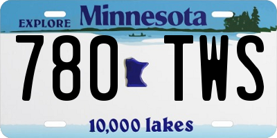 MN license plate 780TWS