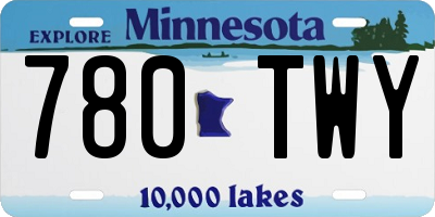 MN license plate 780TWY