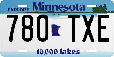 MN license plate 780TXE