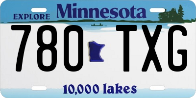 MN license plate 780TXG