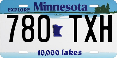 MN license plate 780TXH