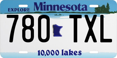 MN license plate 780TXL