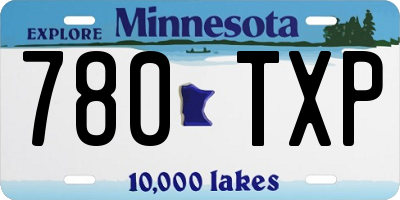 MN license plate 780TXP