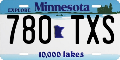MN license plate 780TXS