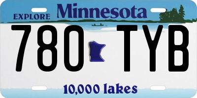 MN license plate 780TYB