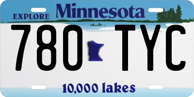 MN license plate 780TYC