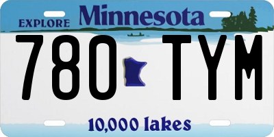MN license plate 780TYM