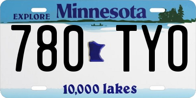 MN license plate 780TYO