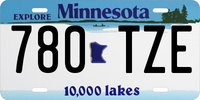 MN license plate 780TZE