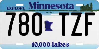 MN license plate 780TZF
