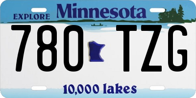 MN license plate 780TZG
