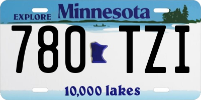 MN license plate 780TZI