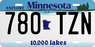 MN license plate 780TZN