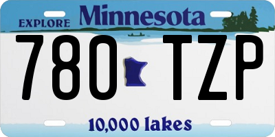 MN license plate 780TZP