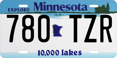 MN license plate 780TZR