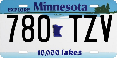 MN license plate 780TZV